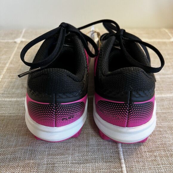 Adidas Girls Baseball Cleats Pure Hustle 2 Black Pink NWT Sz 3.5 - Picture 4 of 8